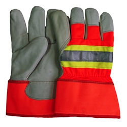#108 Hi-Vis Orange Grain Cowhide Glove (Pair) 108M, 108L, 108XL, 1082XL