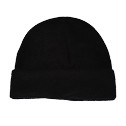 #887 Double Thick Black Fleece Cap (Each) 